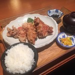 豆狸 - 唐揚げ定食６５０円