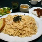 東京カフェレストラン フレスカ - 海老とイカの明太子クリーム（ガツ盛り）1,030円