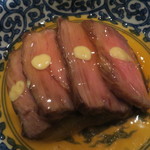 まき村 - 佐賀牛ザブトンのローストビーフ 焼き茄子