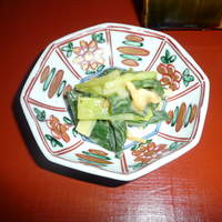 瓢亭 本店 - わけぎとお揚げのぬた和え