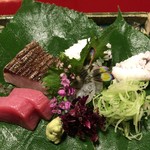 なかむら - 縞鰺・こしび鮪・車海老・鱧おとし