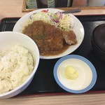 Matsuya - 厚切りポークソテー定食ポテトサラダセット（770円）