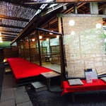 高雄 錦水亭 - 川床到着。