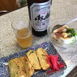 和知万酒店 - 瓶ビール＋冷奴＋玉子焼き