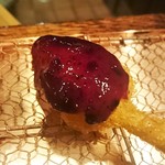 串かつ あーぼん - カマンベールチーズ　ブルーベリーソース