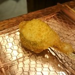 串かつ あーぼん - 鯛､海老､烏賊のすり身とチーズ　生湯葉巻き　※海老と烏賊がＮＧ　