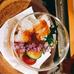 鴨と豆腐 靖天 - 鱧と夏野菜のすだちゼリー掛け