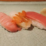 一八寿し - 中とろ＆ボタン海老＆赤身