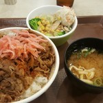 Sukiya - 牛丼、ポテサラセット