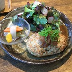 ジャム cafe 可鈴 - 今週のメイン『大豆入りヘルシーバーグ』