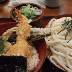 杵屋 - 天丼定食（うどん増量）