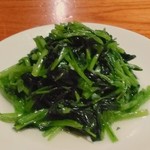 鼎泰豊 101店 - 空芯菜炒め小サイズ。