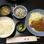 割烹 嶋村 - アジフライとメンチカツ定食