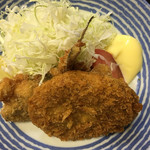 割烹 嶋村 - アジフライとメンチカツ