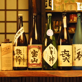 We have a wide selection of sake and shochu.