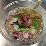 ボニートスープヌードルライク - 蛤と鰹の冷たい麺（7月９日までの限定メニュー）