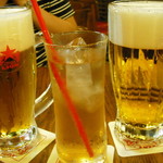 サッポロ生ビール大ジョッキ２・ジンジャエール