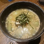 熊の焼鳥106 - 〆　うにスープ茶漬け