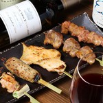 Dining Bar KISAKU - 大山鶏串盛り合わせ