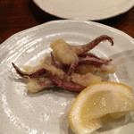 活イカのゲソ天