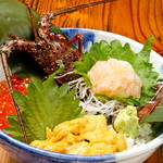 黒潮ダイニング - イセエビうにいくら丼