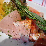 ラ フルール ド スリジエ - モルタデッラ（チーズ＆生ハム盛り合わせ）