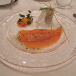 French Ryori Bonakyu - 信州サーモンの自家製マリネ　春野菜を添え