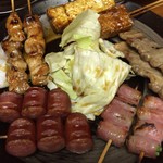 やきとり公民館 - 焼き鳥10本盛り