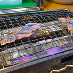 磯丸水産 - お通しとしてホタルイカの干物とかさつま揚げが出てきました