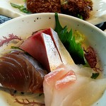 Ikedaya - お刺身 と サバフライ