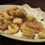 オステリア イル ガルボ - 真鯛・赤イカ・ハモのフリットミスト