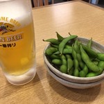 Yumean Shokudou - 生ビールと枝豆