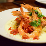 AURELIO - 天使の海老のソテー 大麦と香味野菜を添えて＠1,000円