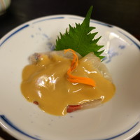 平川 - シマアジのごまだれ出汁茶漬け