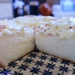 灯 - ハムチーズマヨトースト、断面、