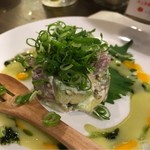 酒菜家 ペッシェロッソ - アボカドとお魚（失念）