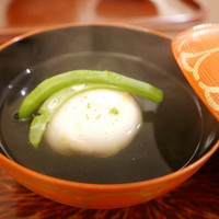 日本料理 晴山 - 車エビととうもろこしのしんじょのお椀
