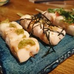 焼鳥 修 - ささみ（わさび醤油・柚子胡椒・梅しそ）