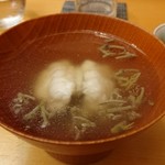 浅草じゅうろく - 鱧と、じゅんさいのお吸い物。