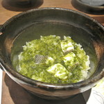 日本料理 潤花 - 生海苔・鱸ご飯　土鍋で