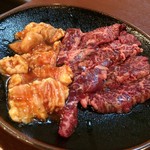 紅梅園 - H.29.6.25.夜 上ハラミ @1,450円×2人前・テッチャン 650円