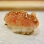 鮨 大門 - ［2017/07］寿司⑤ 甘えびの握り 味噌がけ
