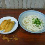 丸山製麺所 - うどん小170円＋いなり120円