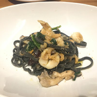 魚タリアン YO - イカ墨を練りこんだペペロンチー二♪