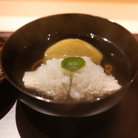 御料理 辻 - 天草の鱧、加茂茄子のお椀