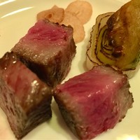 鉄板キュイジーヌ長尾 - サーロイン  甘いですね♪  レア感がいい(*^_^*)