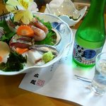 広起 - お造り盛り合わせ＆雨後の月（2011年2月7日）