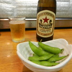 魚伊 - ビール＆お通し