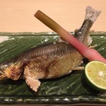 寿司割烹 魚紋 - ★8.5　鮎の塩焼き