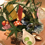 銀座 しのはら - 茅の輪と七夕飾りの八寸